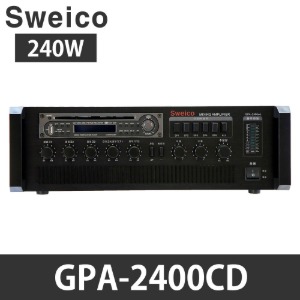 GPA-2400CD 매장용앰프 PA 방송용앰프 전관방송 공장 마을회관 앰프 Sweico 출력240W