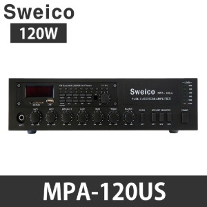 MPA-120US 매장용앰프 PA 방송용앰프 전관방송엠프 카페앰프 Sweico 출력120W