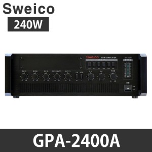GPA-2400A 매장용앰프 PA 방송용앰프 전관방송 공장 마을회관 앰프 Sweico 출력240W